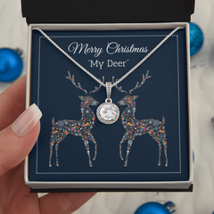 Christmas Deer Dazzling Eternal Hope Necklace