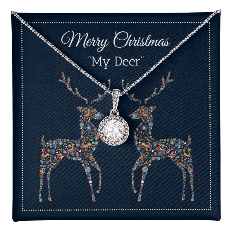 Christmas Deer Dazzling Eternal Hope Necklace