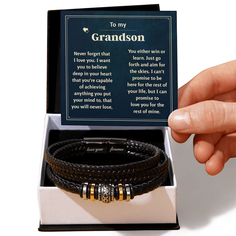 Last Forever Love You Forever (To My Grandson) – Bracelet