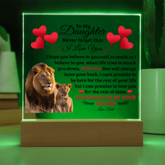 To My Daughter Old Lion – Acrylic Square